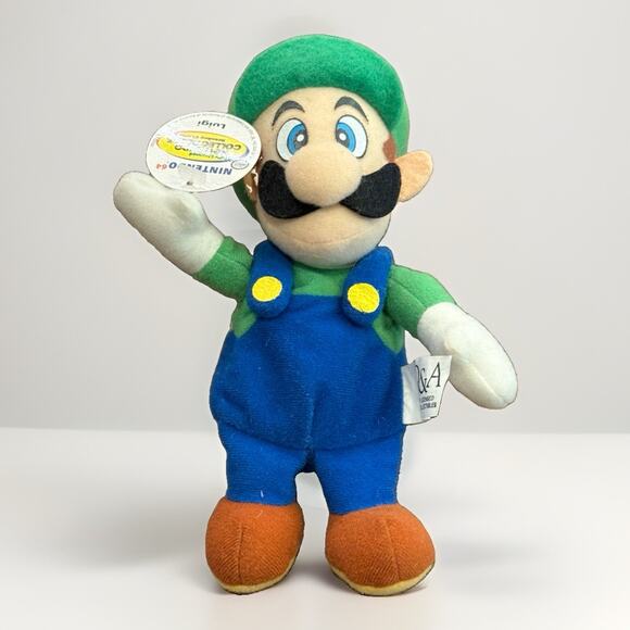 Nintendo Other - Vintage 1997 Nintendo 64 BD&A Collectibles Luigi Bean Bag Plush Doll New